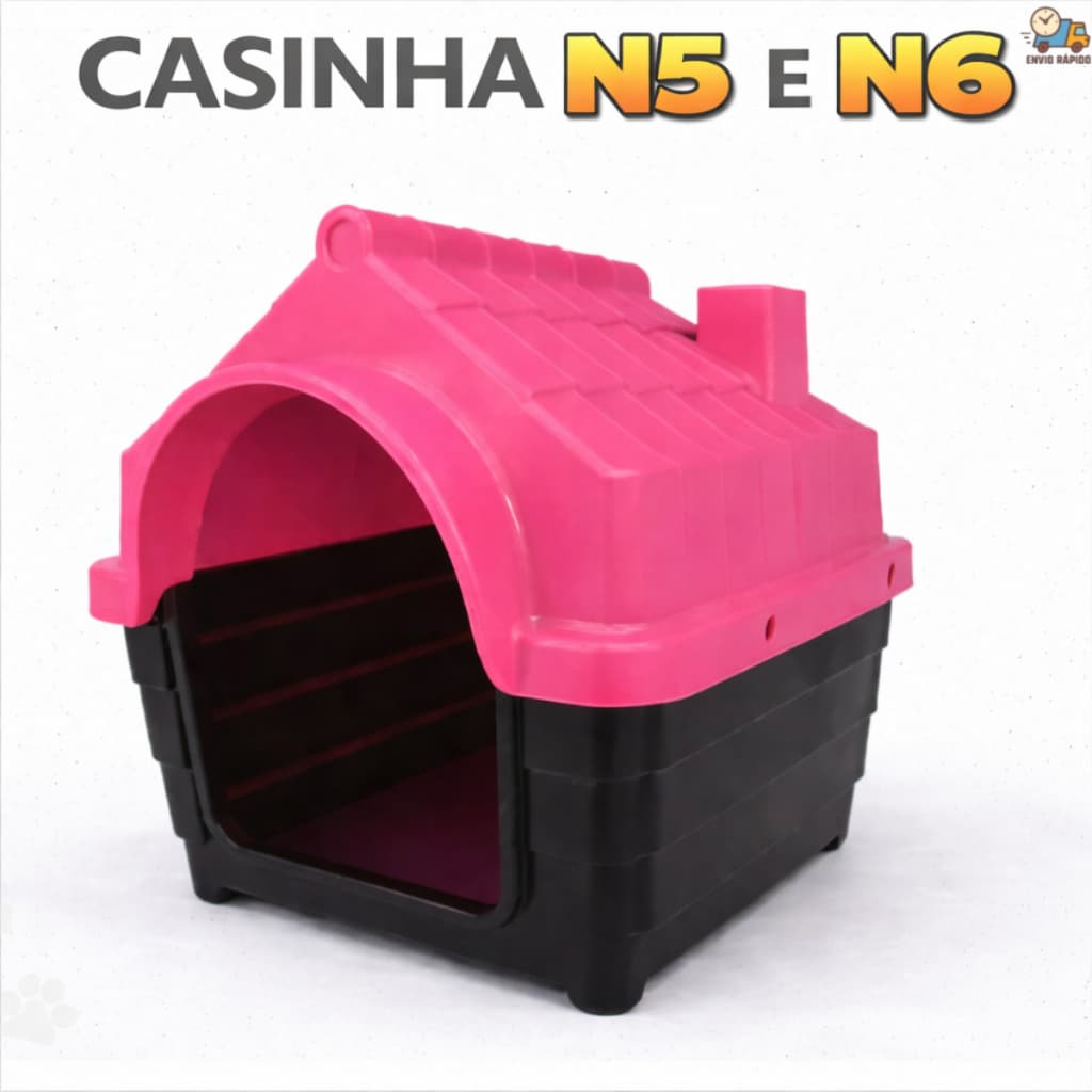 Casinha N5 e N6 Cachorro Pequeno/Médios Casa  Pet Com Proteção Raios UV | ENVIO RÁPIDO