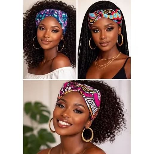 FAIXA PARA CABELO ,TURBANTE ESTAMPAS AFRICANAS, TECIDO POLIÉSTER ,ACESSÓRIOS PARA CABELO HEADBAND