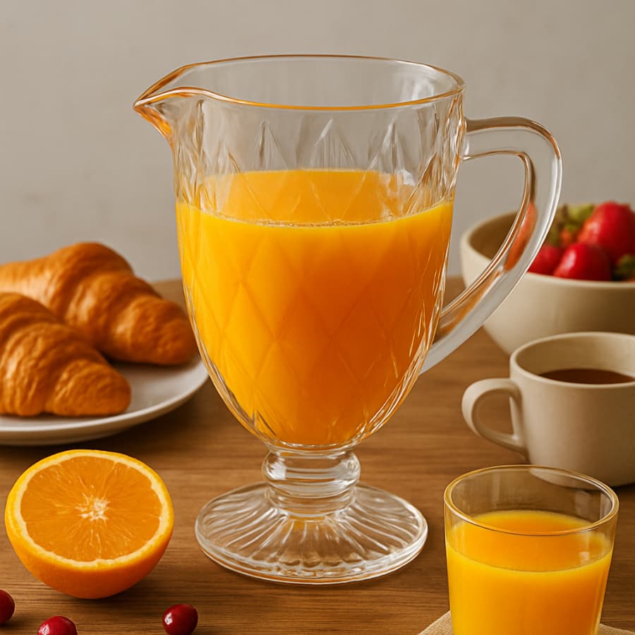 Jarra de Vidro Diamond Agua Suco Drinks Cha Transparente 1,2L