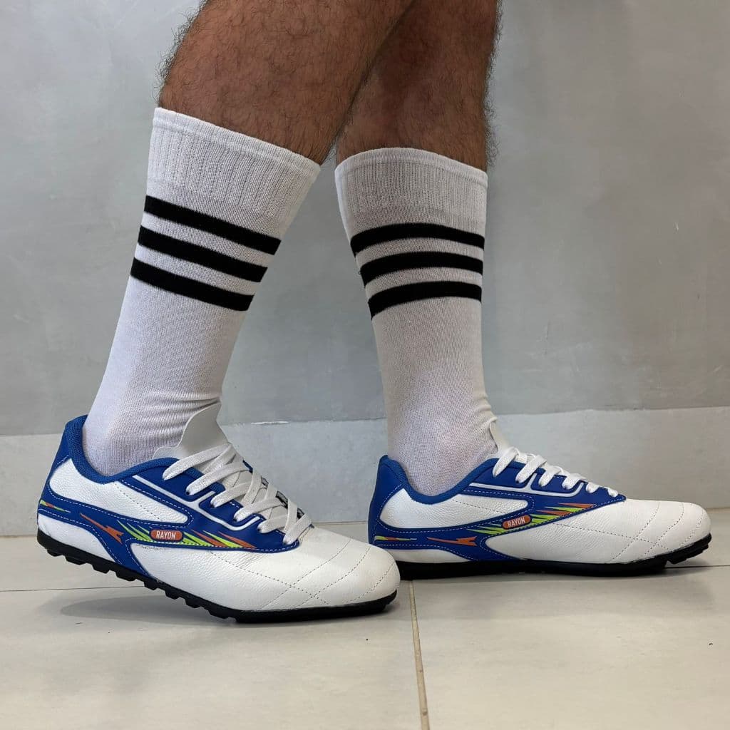 Chuteira Masculina de Society em Couro Sola de Borracha Antiderrapante Rayon Jogador Profissional