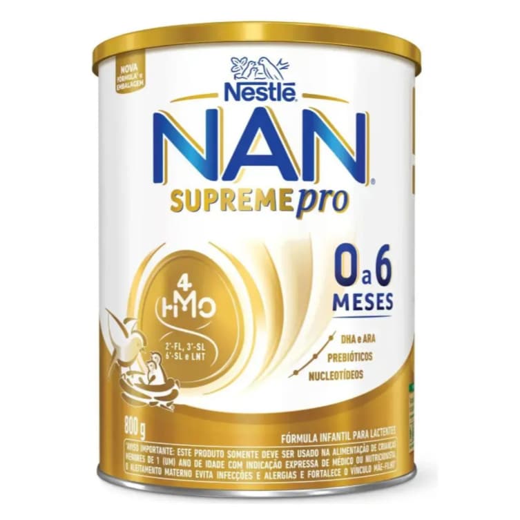 Leite Fórmula Infantil NAN Supreme 1 HMOs Nestlé 800g 0 a 6 Meses