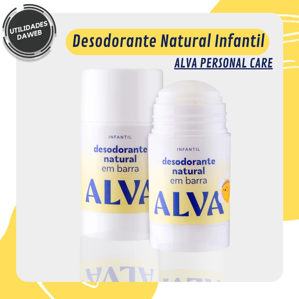 Desodorante 100% Natural Infantil Twist Camomila 33g Alva Personal Care Sem alumínio