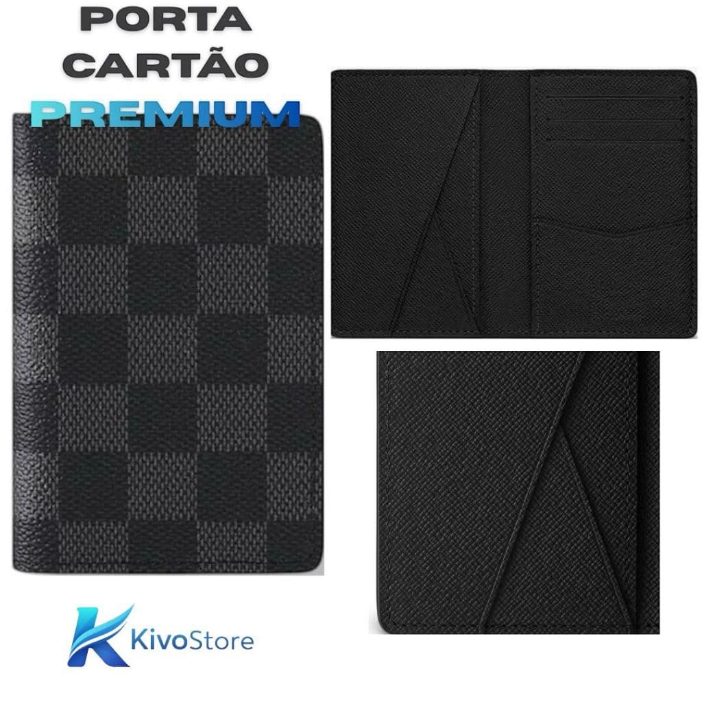 Porta Cartão Premium Couro Slim - Carteira Compacta - Masculina e Feminina - Cabe no Bolso