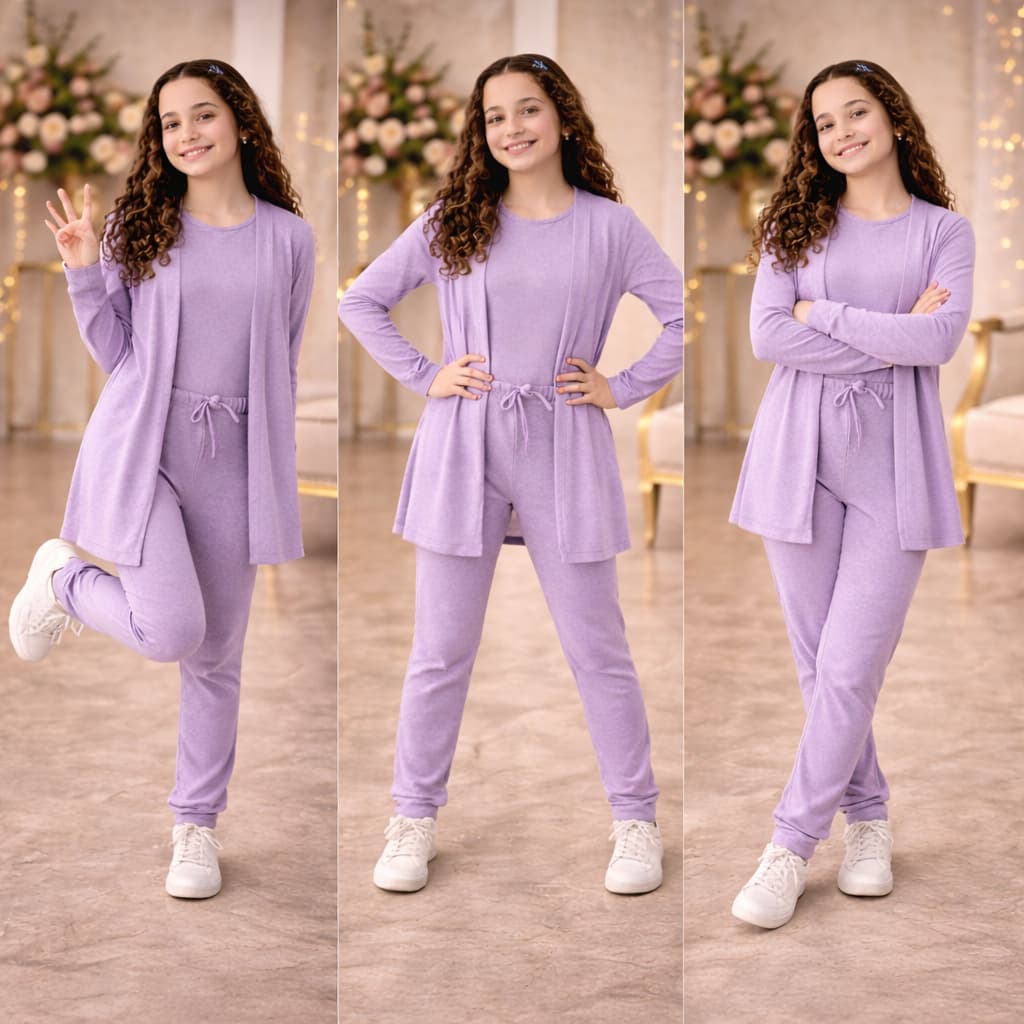 Conjunto Infantil Lanzinha 3 Peças – Conforto, Estilo e Aconchego para os Pequenos