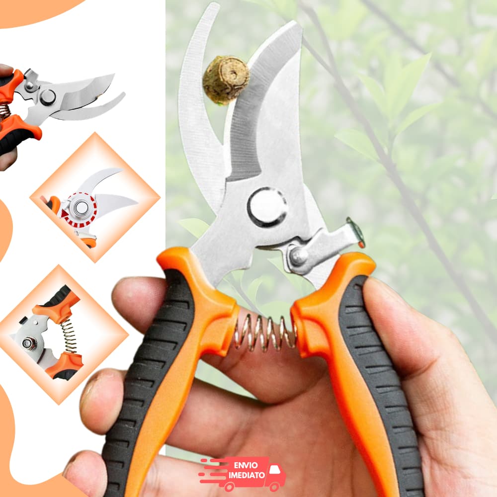 Tesoura Poda Super Afiada - Jardinagem Profissional Tesoura de Poda - Trava de segurança