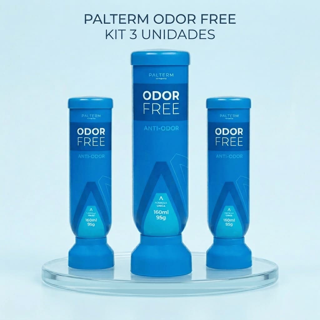Kit 3 Unidades Desodorante Masculino Palterm Anti Odor para Calçados Elimina Mau Cheiro Produto Original