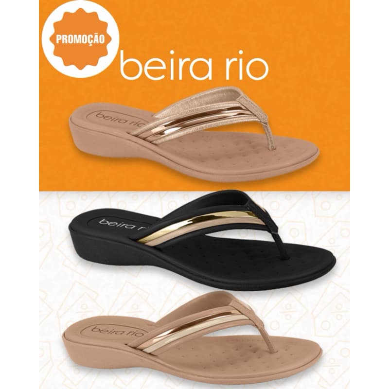 Chinelo de Dedo Confort Beira Rio Ortopedico Sandalia Tamanco Feminino