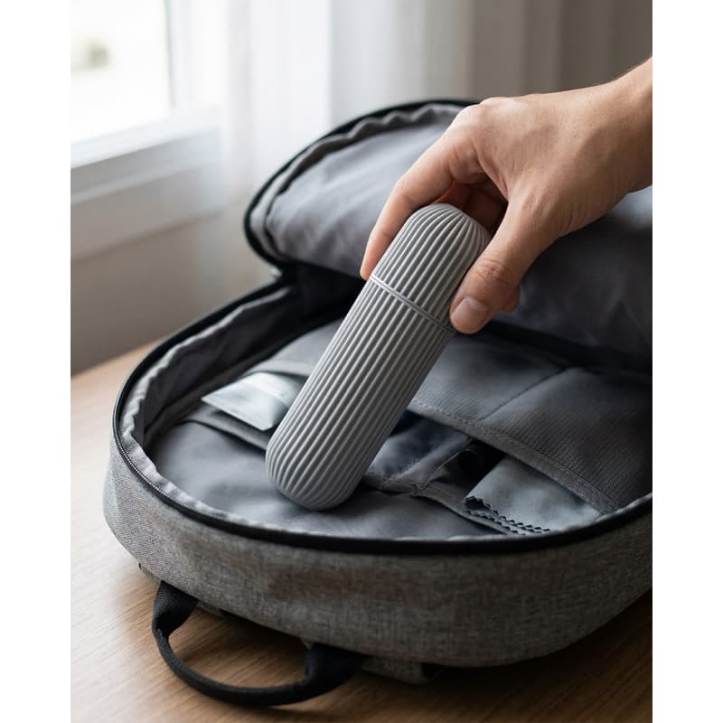 Estojo Porta Escova e Pasta de Dentes 21cm Case Higiene Bucal Compacto