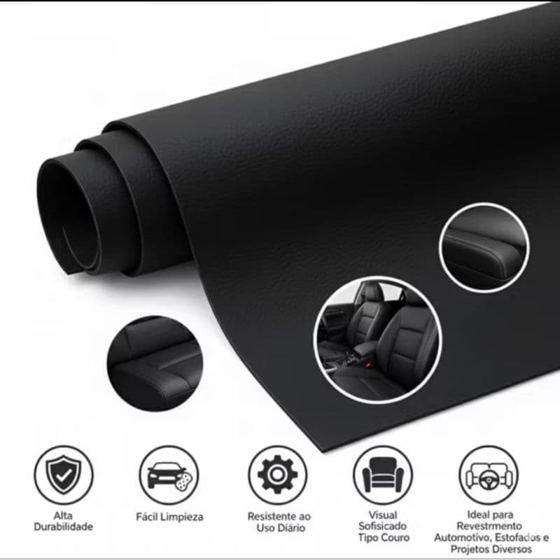 Couro Courvin Corino Material Tecido Sintético Automotivo Sofá Poltrona Forro Resistente Impermeável