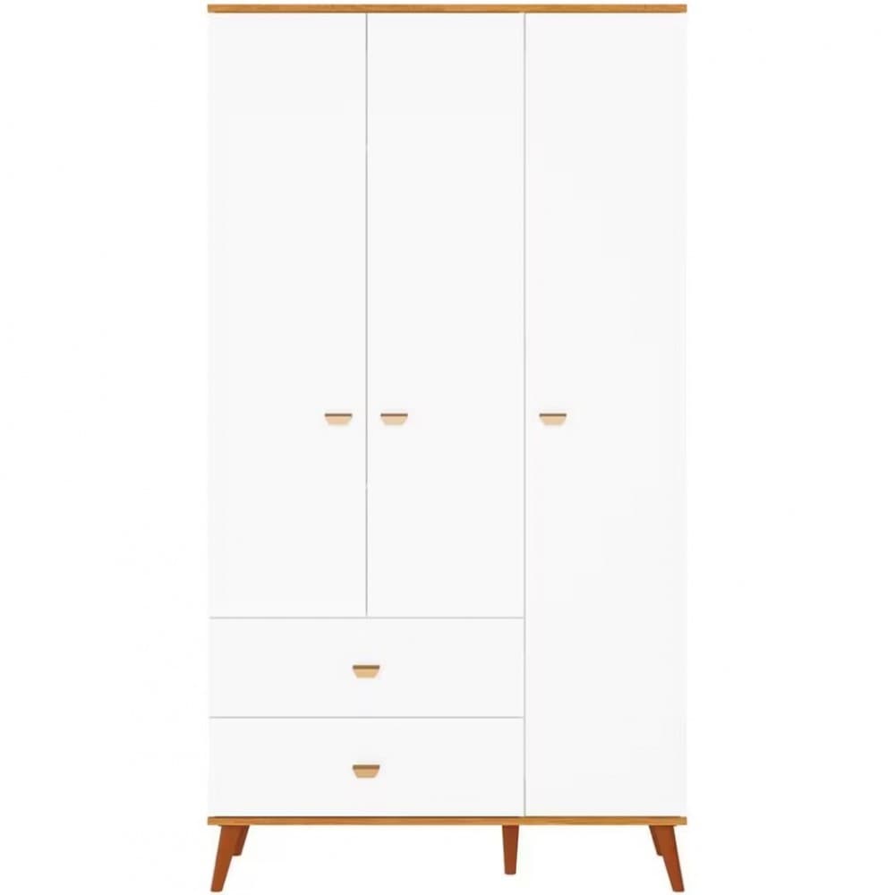 Guarda Roupa Infantil Bartira Ternura com 3 Portas 2 Gavetas e 5 Nichos