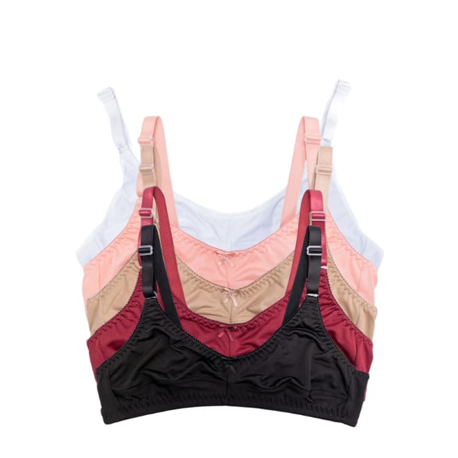 Kit 5 Sutiã Sem Bojo Reforçado Microfibra Sustentação Alta Senhora Lingerie Confortável