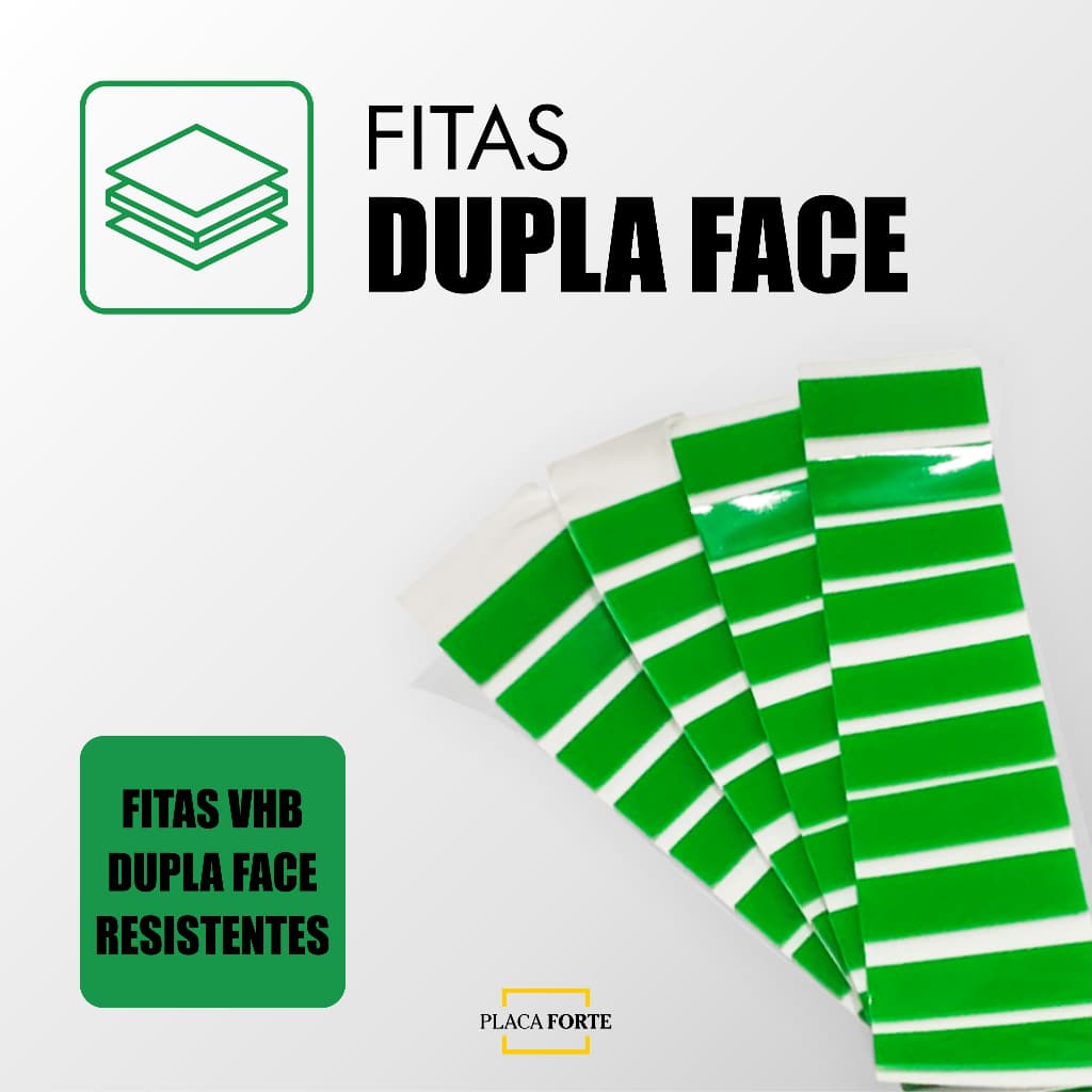 500un Fita Dupla Face Fracionada Extra Forte 3x1cm