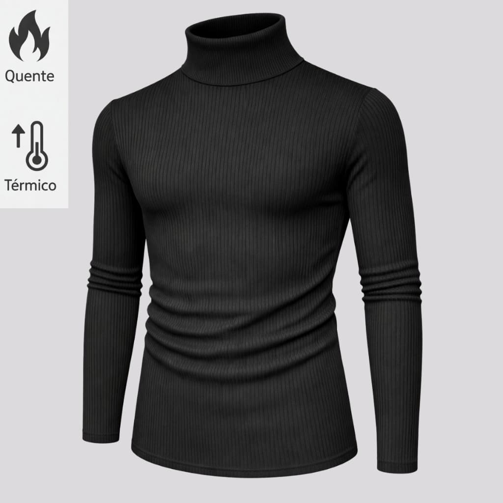 Camisa Masculina Manga Longa de Frio Inverno Blusa Térmica Confortável Casual