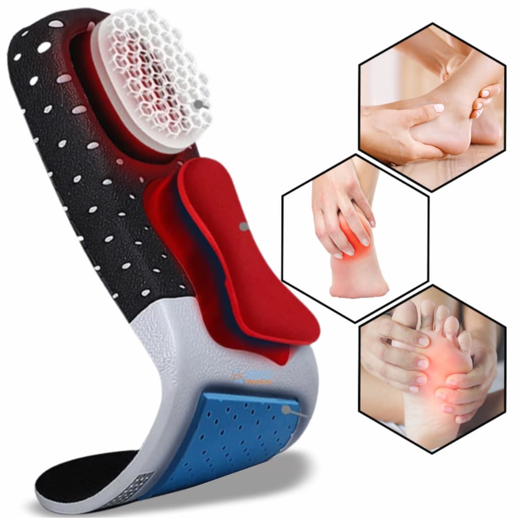 Palmilha Ortopédica Anti Impacto em Gel tratamento de Esporão, Fascite e Dores no Calcanhar