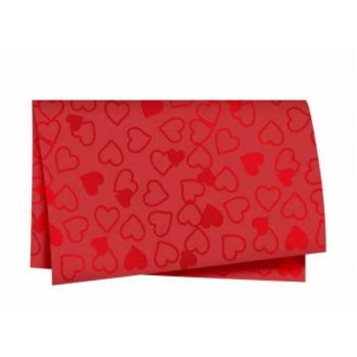 Poli sujinho true love  albano /49cm X 69cm / vermelho / kit com 10 folhas