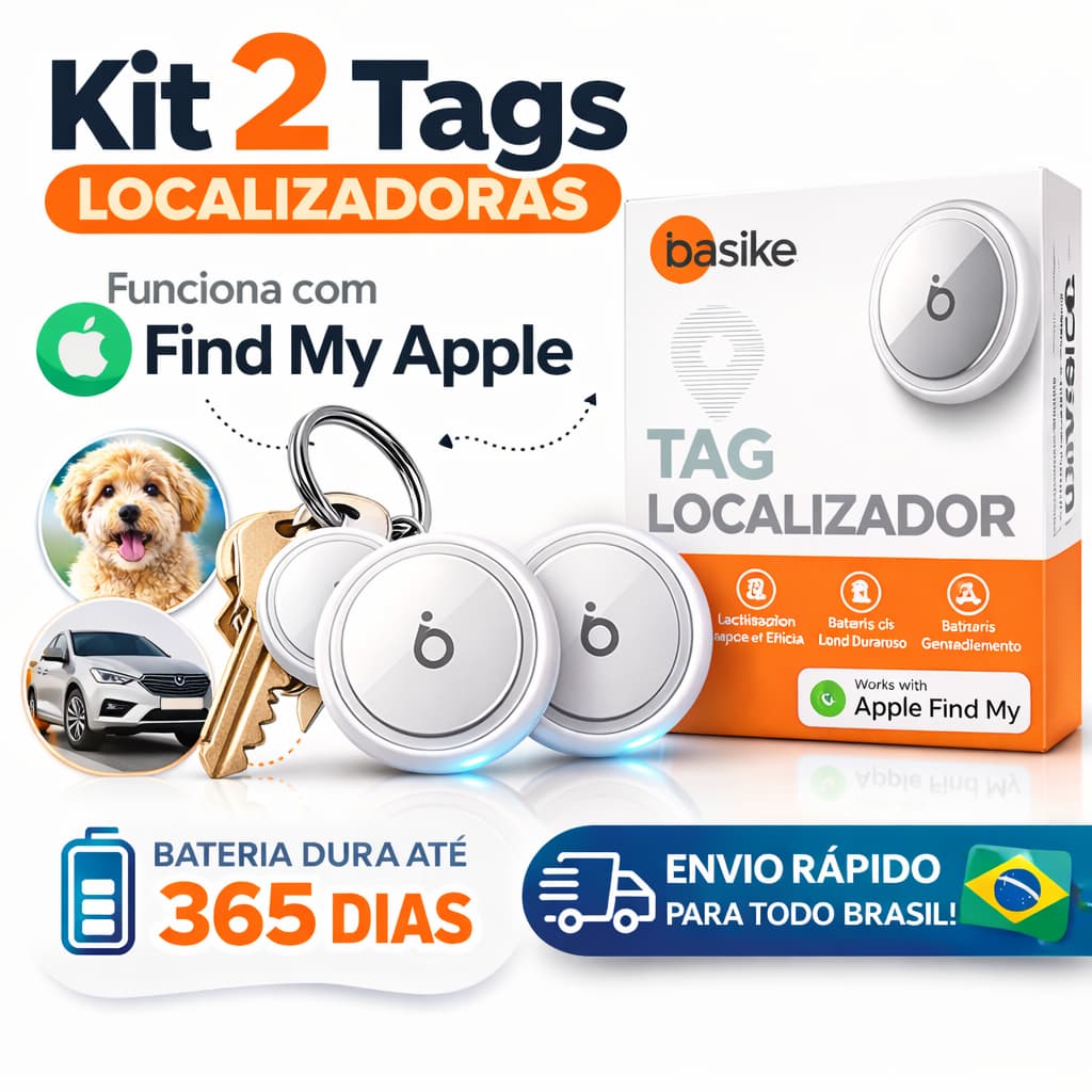 Rastreador Inteligente Tag Localizador Bluetooth Anti-Perda Para Chaves, Malas e Pets - Original Basike (IPHONE)