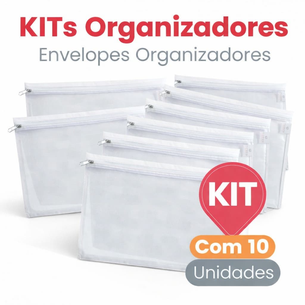 Kit 10 Envelopes Organizadores para Jogo Americano Guardanapo Souplast