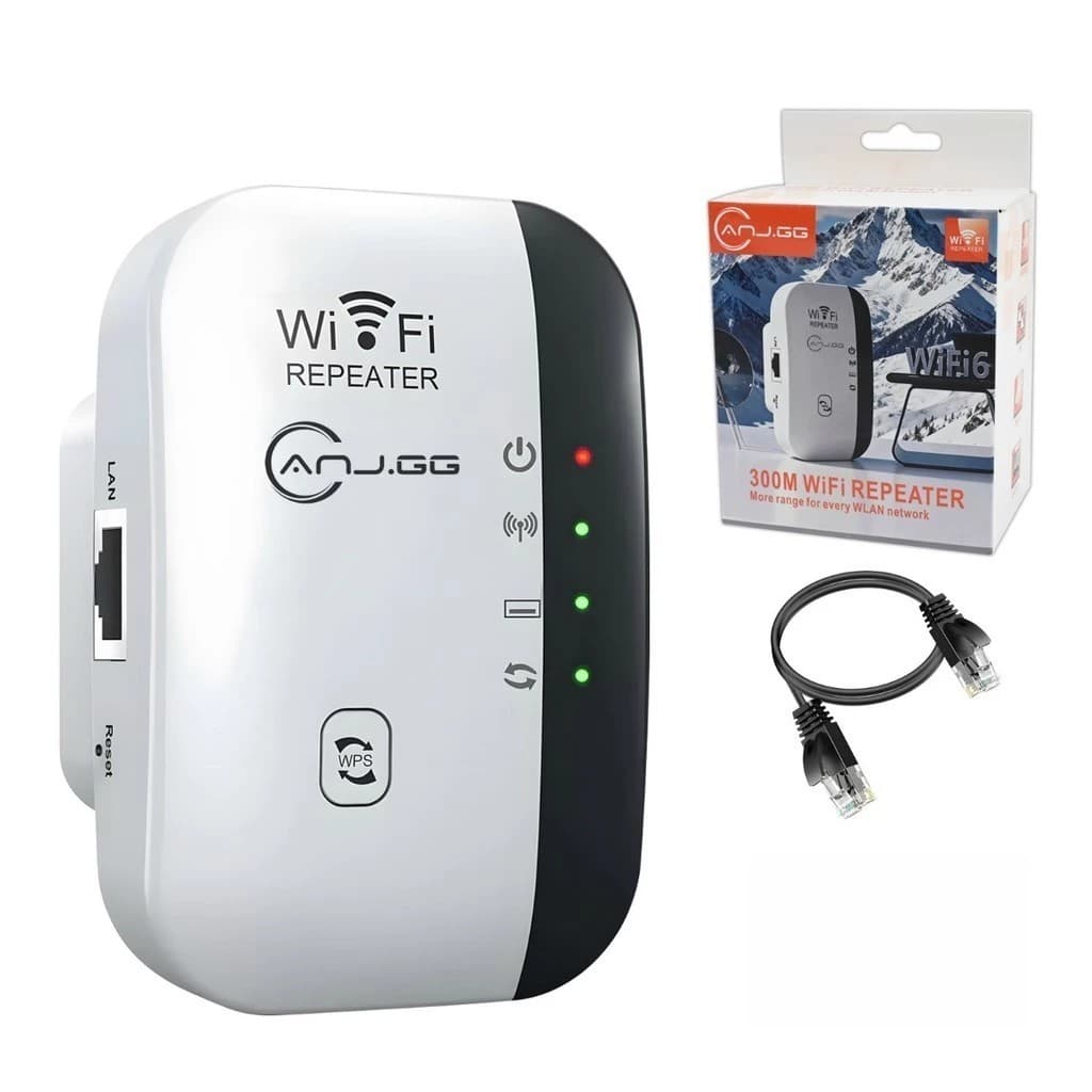 Amplificador de Sinal WiFi 300Mbps Repetidor de Internet Wireless Extensor WiFi com WPS
