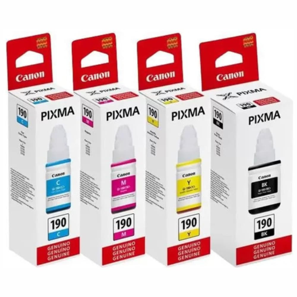 KIT 4 REFIL TINTA C ANON GI-1 90 G3110/G2010/G3100/G1100/G3111/G3102/G4100/G4102/G4110/G4111