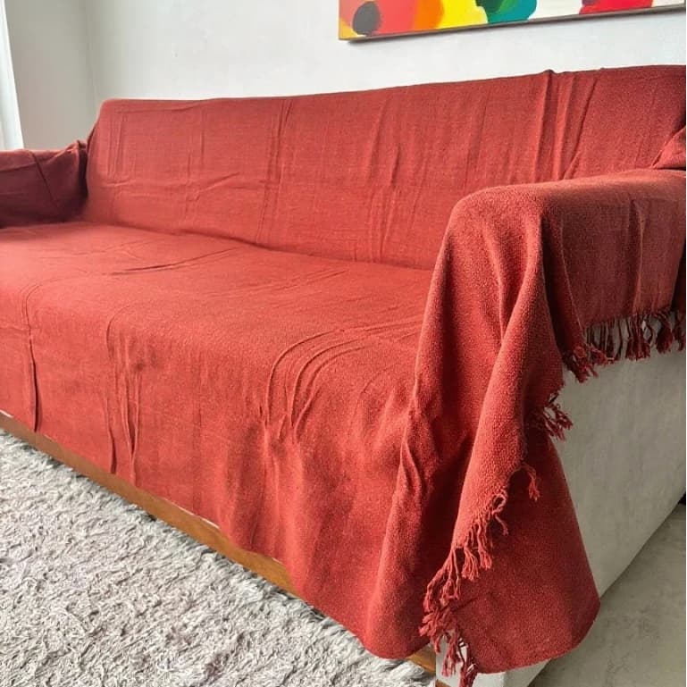 Manta Para Sofá Extra Gigante 3 Metros x 1,80m Decoração Para Casa Luxuosa, Capa Protetora King 100% Algodão