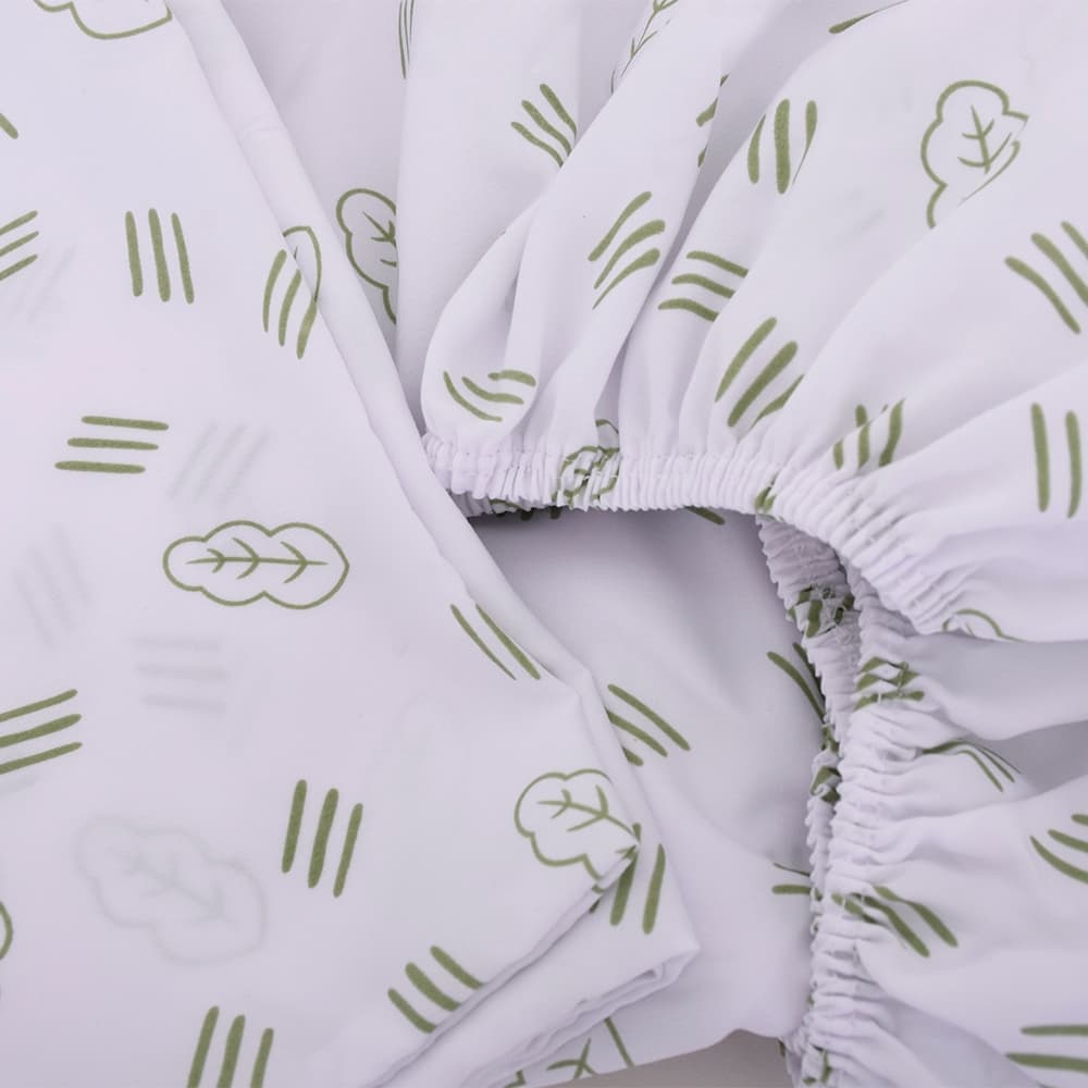 Jogo de Lençol Estampado Micropercal para Berço Padrão Americano - 02 Peças