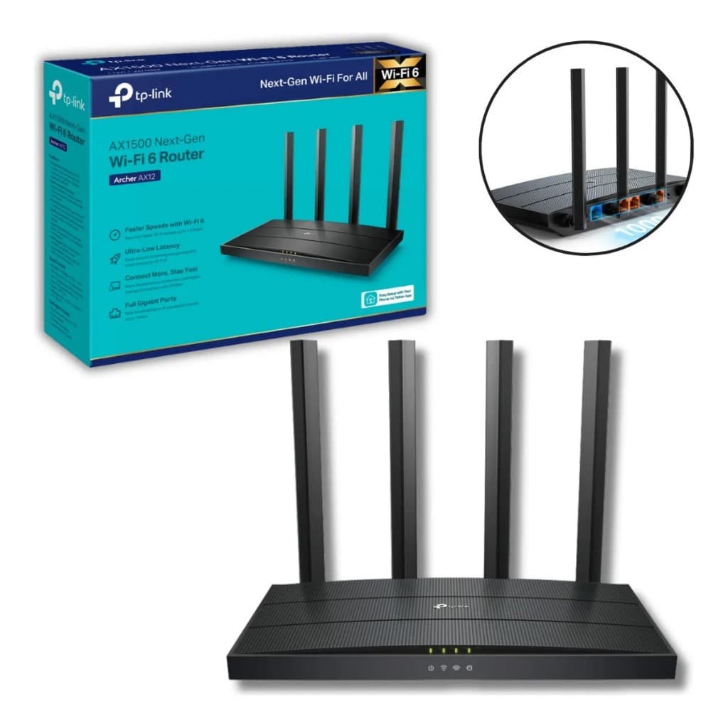 Roteador Archer AX12 Wi-Fi 6 Gigabit Dual Band AX1500 TP-Link Bivolt