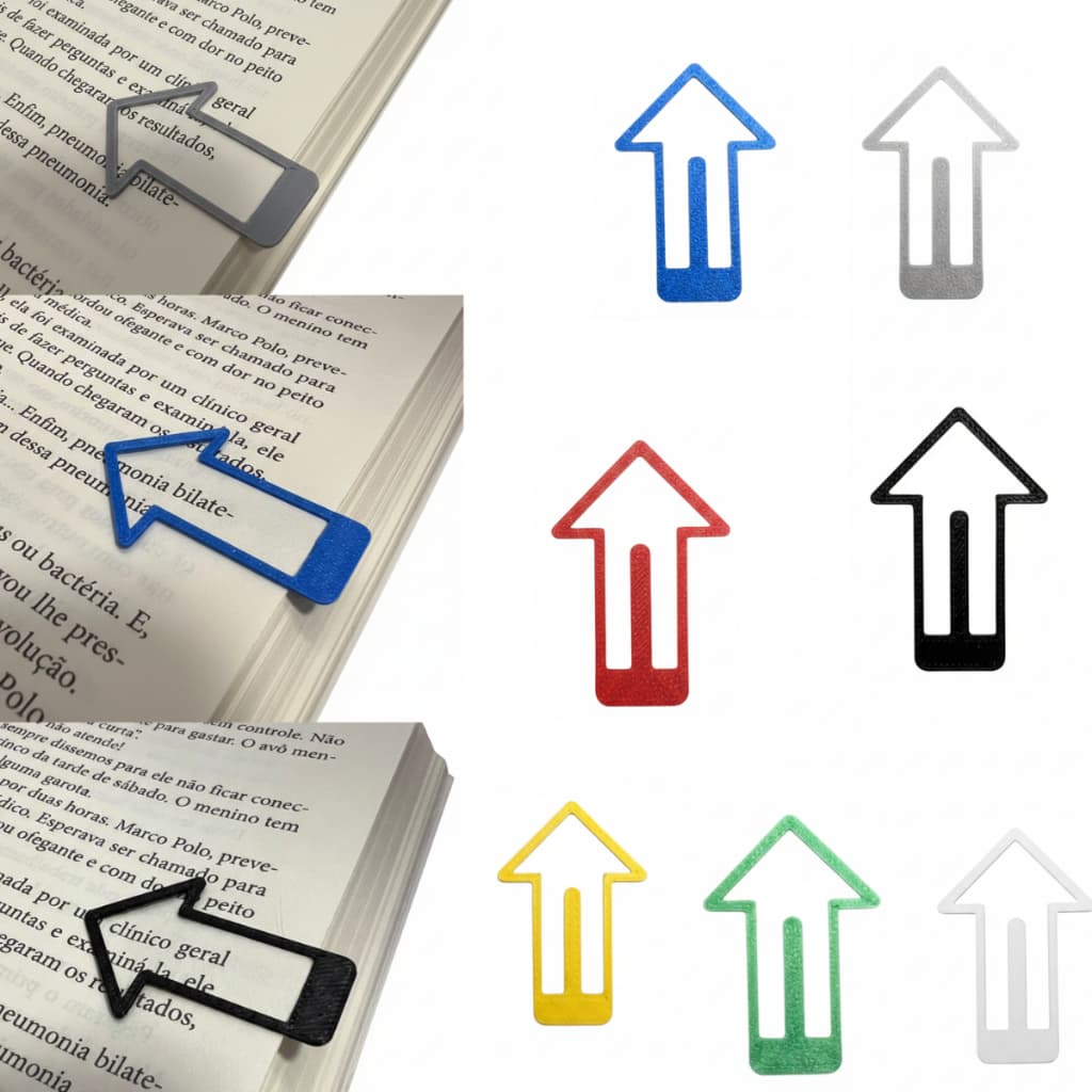 Kit 30 Unid Marca Páginas Marcador De Texto Livro Revista Caderno Seta Plástico
