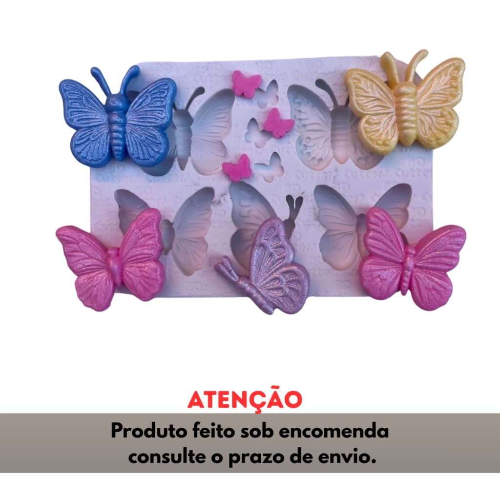 Molde de Silicone para apliques de Artesanato - Borboletas