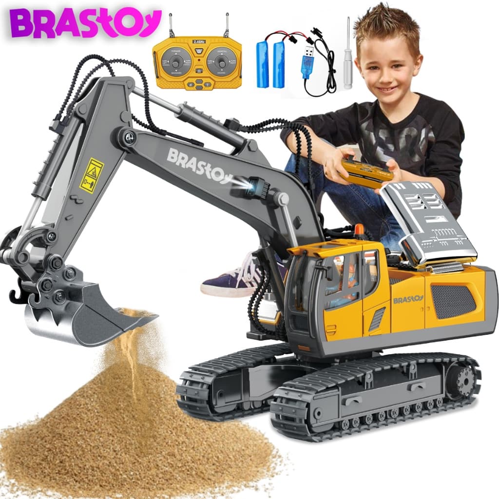 2.4 G Brinquedo escavadeira com controle remoto pode girar 680 graus