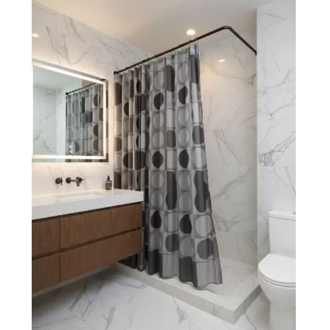 Cortina de Banheiro Box Impermeável 1,80m