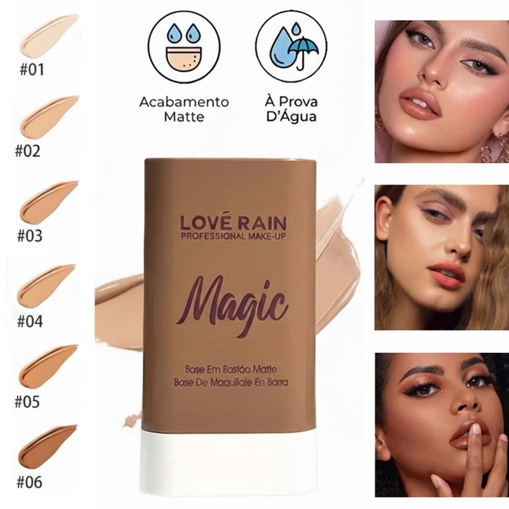 Stick de Base Fosco Nude De Alta Cobertura Hidratante À Prova D'água De Longa Duração Natural 30g