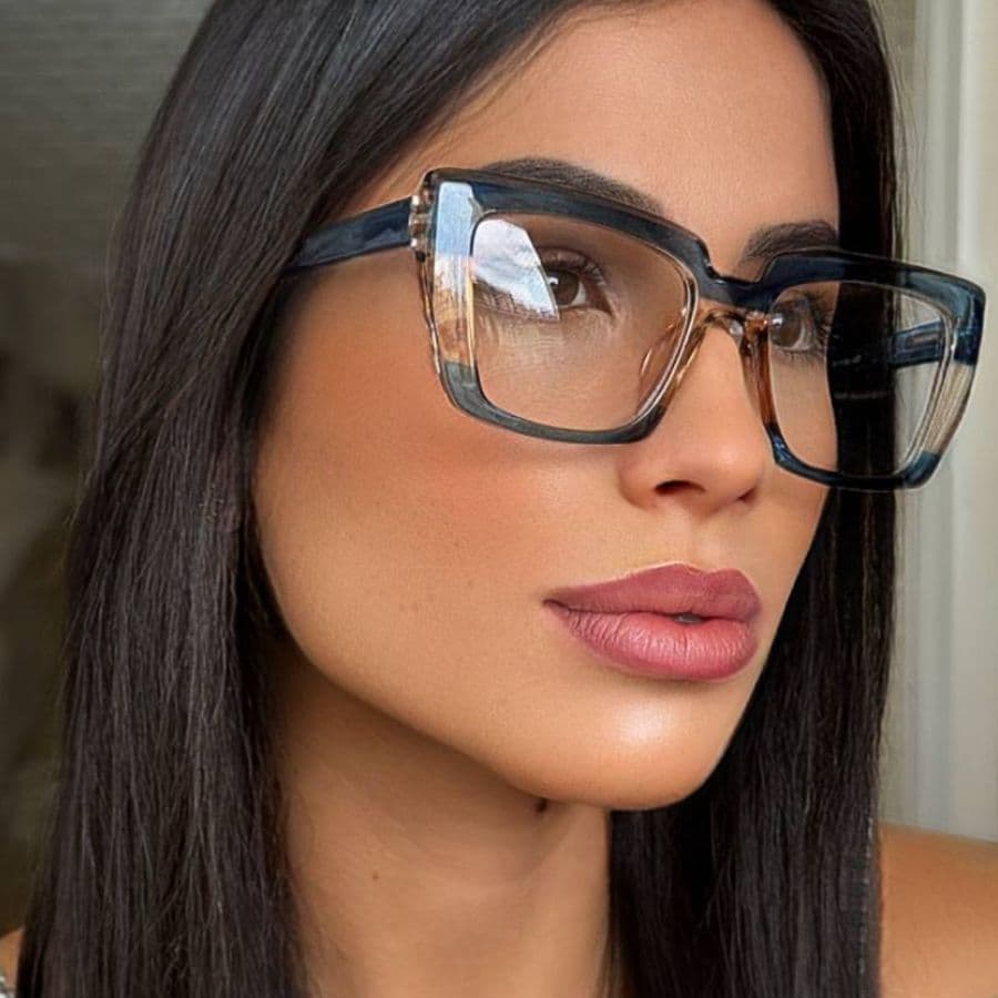 Armação Feminina de Óculos de Grau Estética Suporta até 7 Graus Reforçada Resistente Gatinho Cateye