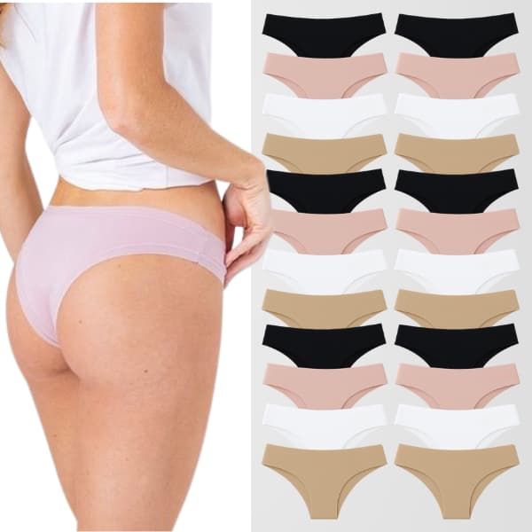 Kit Calcinhas Tanga Sem Costura Corte a Laser com Acabamento Top
