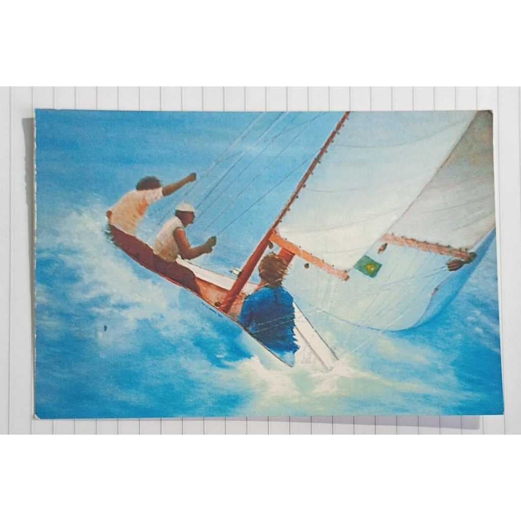 Cartão Postal Arte Sergio Motta Rio de Janeiro 2007 Vela Óleo sobre Tela Villa Olívia Atelier