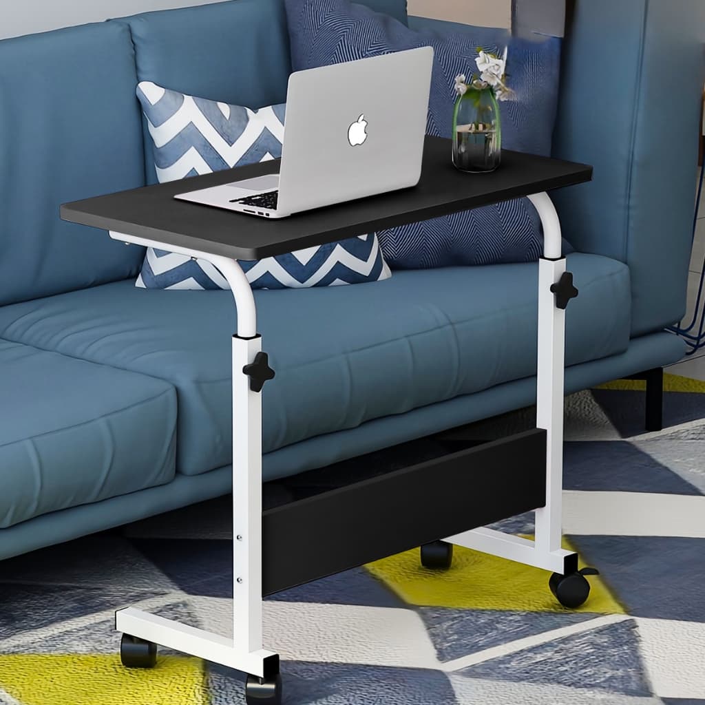 Mesa para Notebook Home Office Lateral Cama Sofá Escrivaninha Portátil Rodinhas Suporte Ajustável Estudo