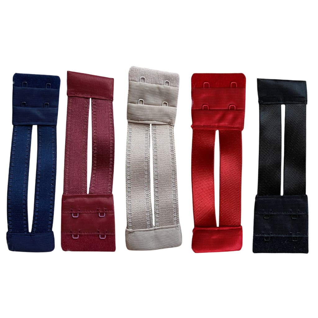 Kit com 5 extensores de sutiã para colchete plus size reforçado.
