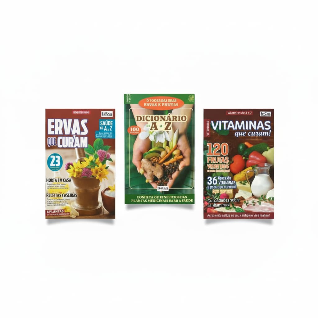 Livros das PLANTAS, ERVAS e VITAMINAS MEDICINAIS DE A a Z