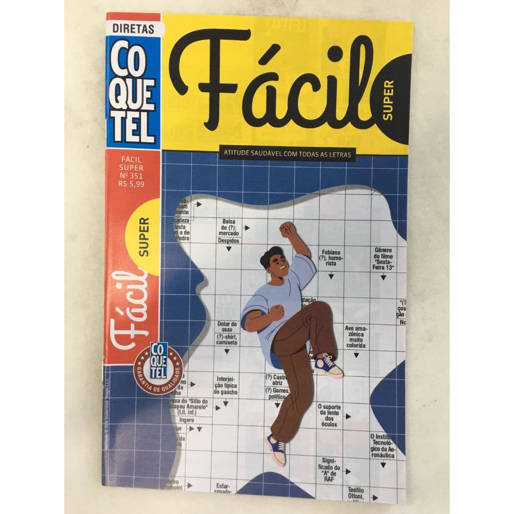 Passatempo Coquetel Palavras Cruzadas Fácil Super