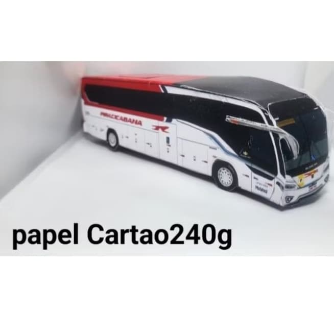 miniatura De Ônibus Busscar vissta buss nb13.65 Scania Piracicabana PAPELCARTAO240G