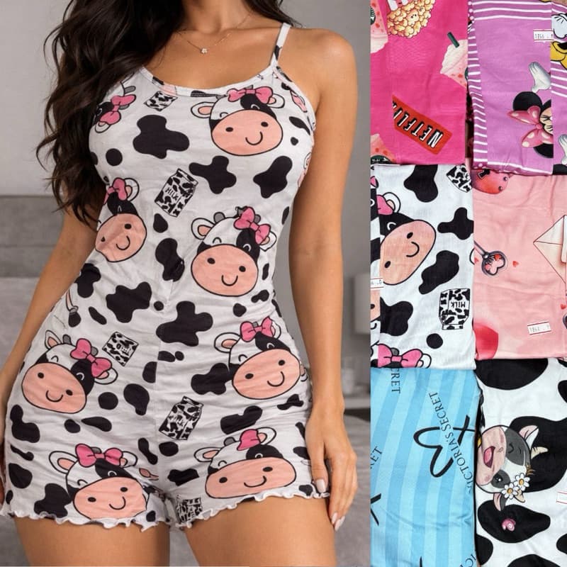 Pijama Macacão Feminino Adulto Vitória Secre