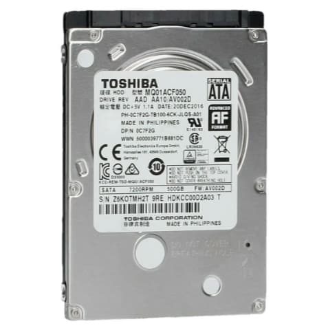 Disco Rígido Interno Toshiba 500Gb 7.2K 2.5 SATA – 0C7F2G
