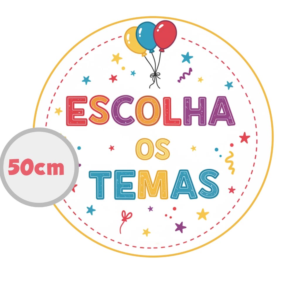 Kit 12 Painéis de Mesa de 50cm - Escolha do Catálogo - Painéis Redondos