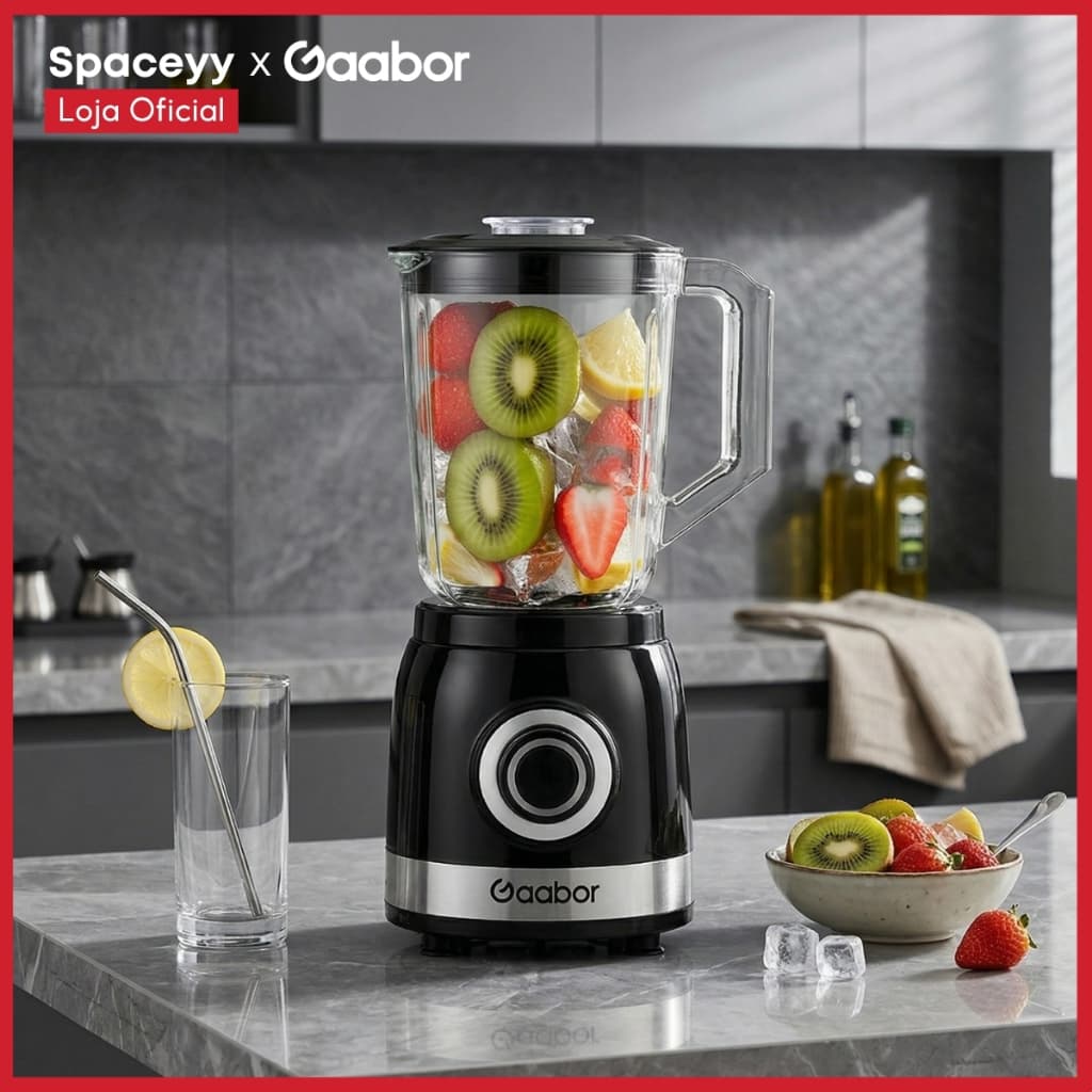Liquidificador E Processador De Alimentos Gaabor 3 Velocidades 1.6L 3 Em 1 Triturador [110v - 220v]