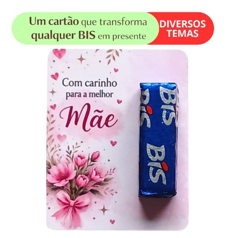 Cartão para BIS Dia das Mães | 24 Cartões Temas