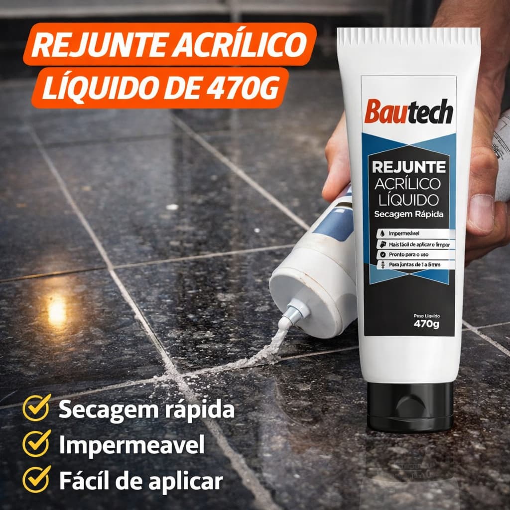 REJUNTE APLICA FÁCIL ACRÍLICO MULTIUSO SECA RÁPIDO 470G BAUTECH