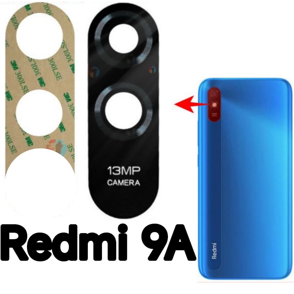 Lente Da Câmara Para Xiaomi Redmi 9a Vidro Traseiro + Dupla face