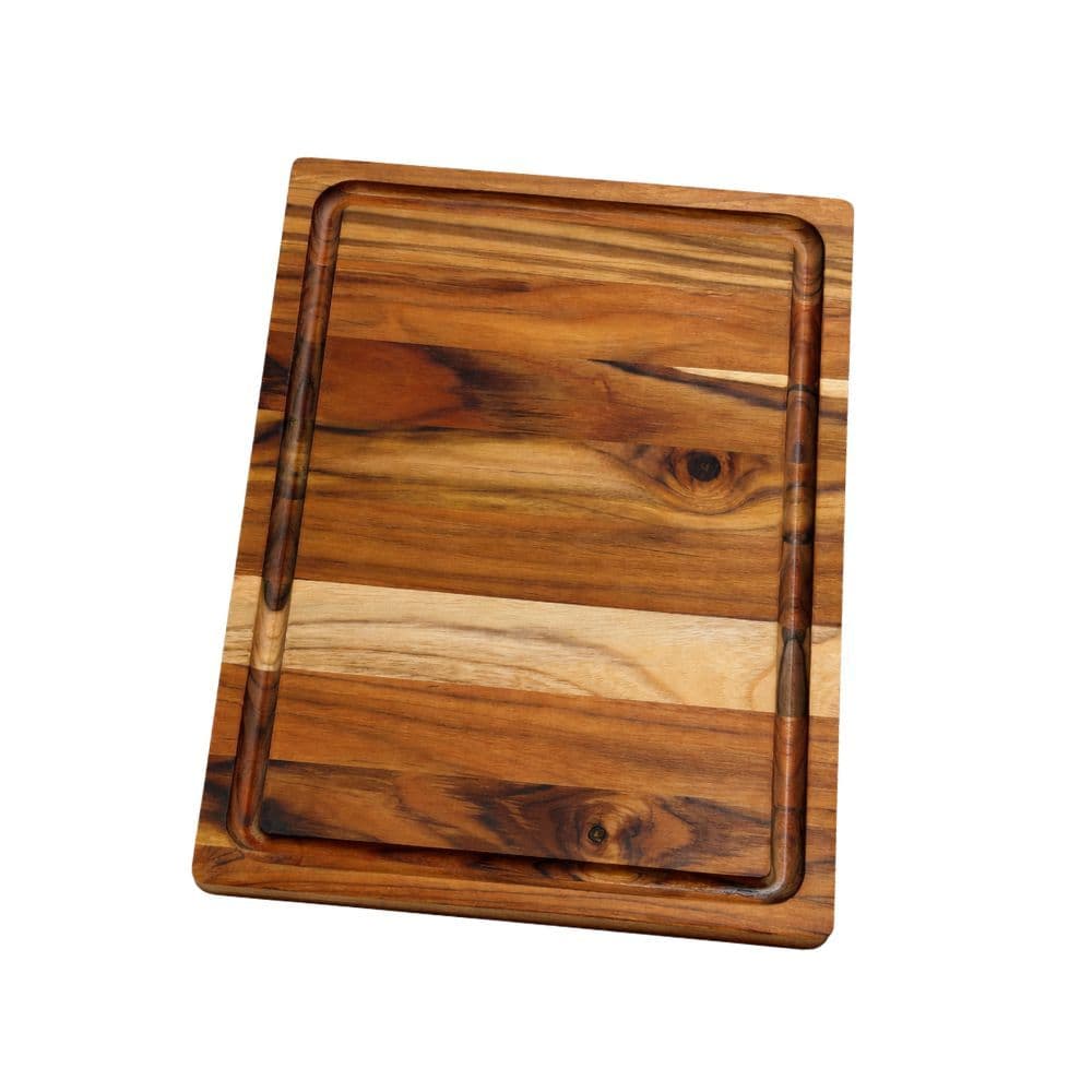 Tabua de Carne Artesanal em Madeira Maciça Teca Ideal para Churrasco e Cozinha