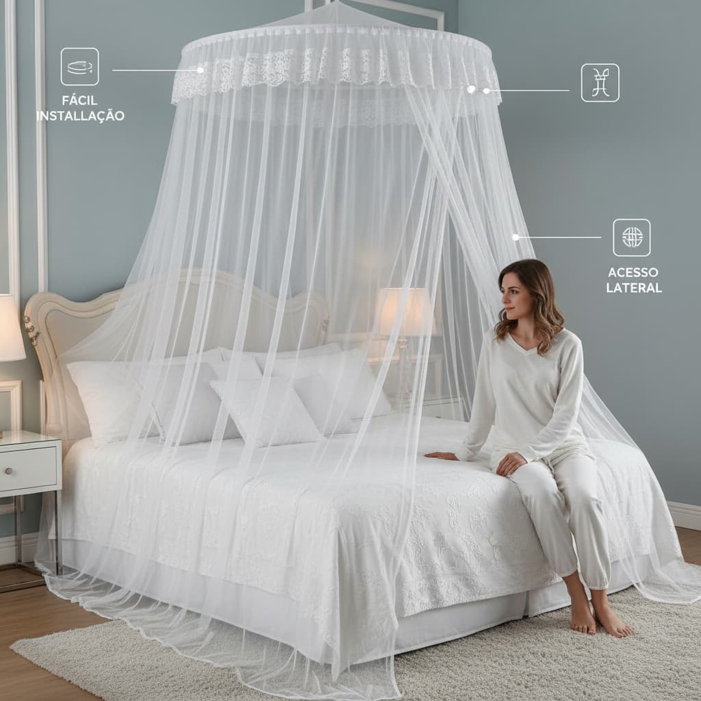 Mosquiteiro Casal Box Queen Super King C/ Abertura *Todas as cores* Promoção