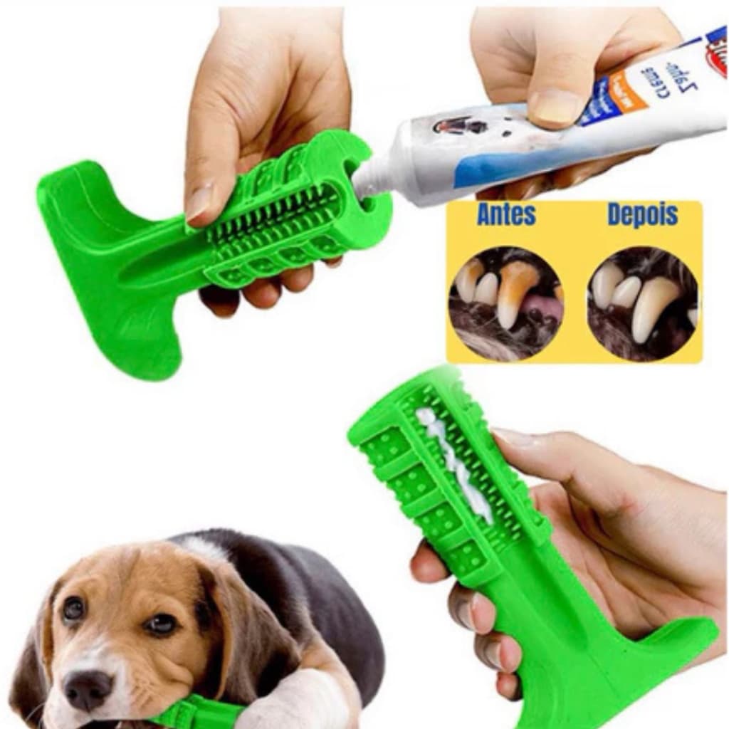 Mordedor Limpa Dentes Para Cachorro Brinquedo Pet Anti Estresse Dental Resistente