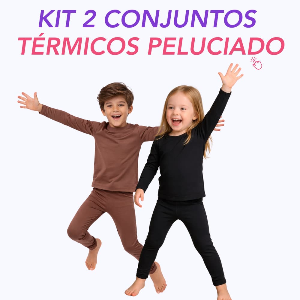 Kit 2 Conjuntos Térmicos Infantil Blusa E Calça Peluciada